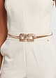 Elasticated metallic belt in golden look