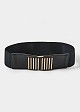 Bold belt in black with golden details