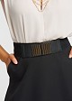 Bold belt in black with golden details