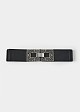 Wide belt with square buckle