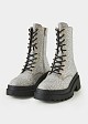 Chunky lace up boots in strass