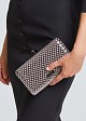 Clutch bag in woven glitter look