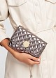 Metallic quilted purse