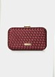 Clutch bag in woven look