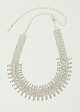 Choker necklace with rhinestones in silver tone