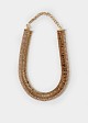 Choker necklace with wide textured design