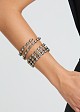 Bracelet with rhinestones in rows