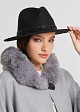 A wool blend look hat