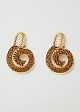 Swirl drop earrings in gold tone