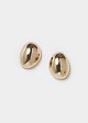 Oversized oval stud earrings