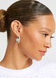 Faux pearl encased hoop earrings