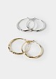 Pack of 2 hoop earrings