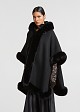 Cape with fur details