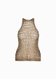 Net knitted halter neck top