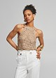 Net knitted halter neck top