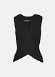 Knitted lurex wrap top