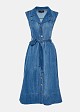 Rochie-cămașă midi din denim