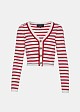 Striped knitted cardigan