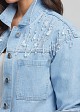 Stonewashed denim jacket with crystals