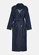 Long denim spring coat