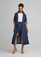 Long denim spring coat