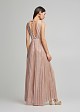 Lurex maxi pleated dress