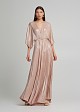 Maxi pleated sleeved dress