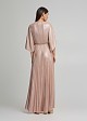 Maxi pleated sleeved dress