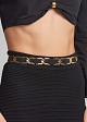 Elasticated belt with metallic elemenents