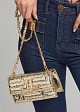 Shinny mini bag with monogramm