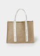 Straw tote bag in natural