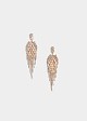 Drop earrings with crystal waterfall