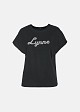 Sparkling rhinestone logo blouse
