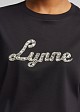 Sparkling rhinestone logo blouse