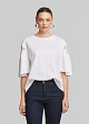 Blouse with sheer detail on the sleeves