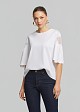 Blouse with sheer detail on the sleeves