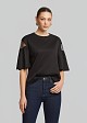 Blouse with sheer detail on the sleeves