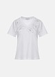 Βlouse with sparkling rhinestone floral embroidery