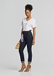 Βlouse with sparkling rhinestone floral embroidery