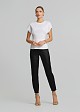 Blouse with a corset waist and short sleeves