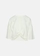 Blouse with sheer details