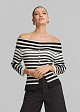 Striped knitted top