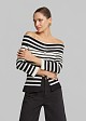 Striped knitted top