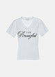T-shirt with embroidered sequins