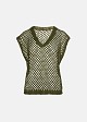 Lurex top with a V-neckline