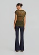 Lurex top with a V-neckline