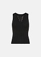 Sleeveless lurex top