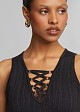 Sleeveless lurex top