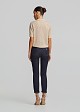 Knitted top with sleeves and a collar