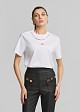 Cotton top with chain jewelry and logo
